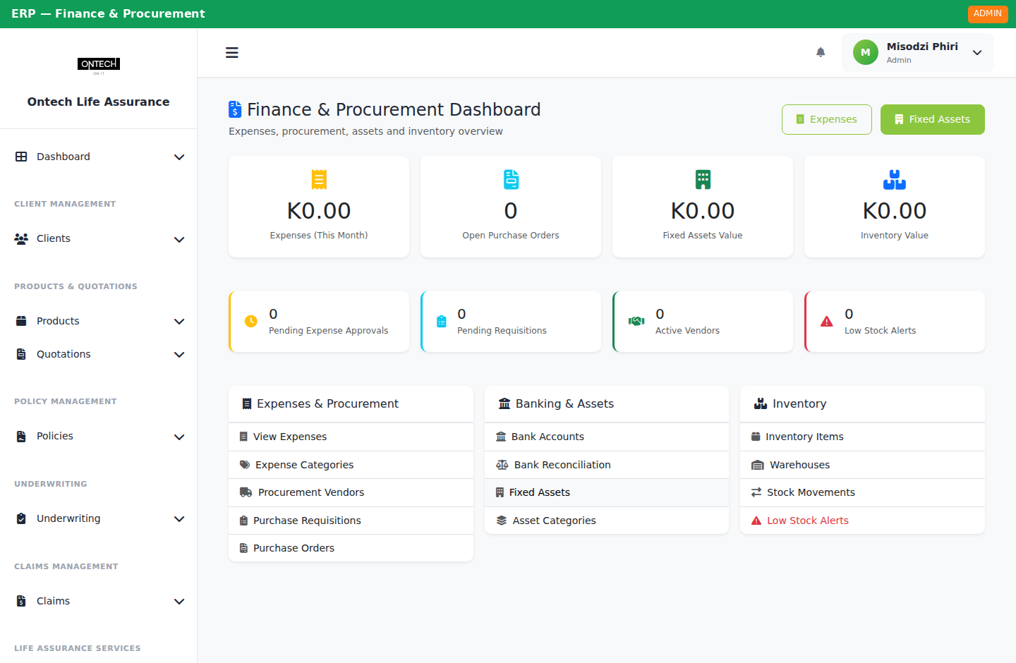 Finance & Procurement