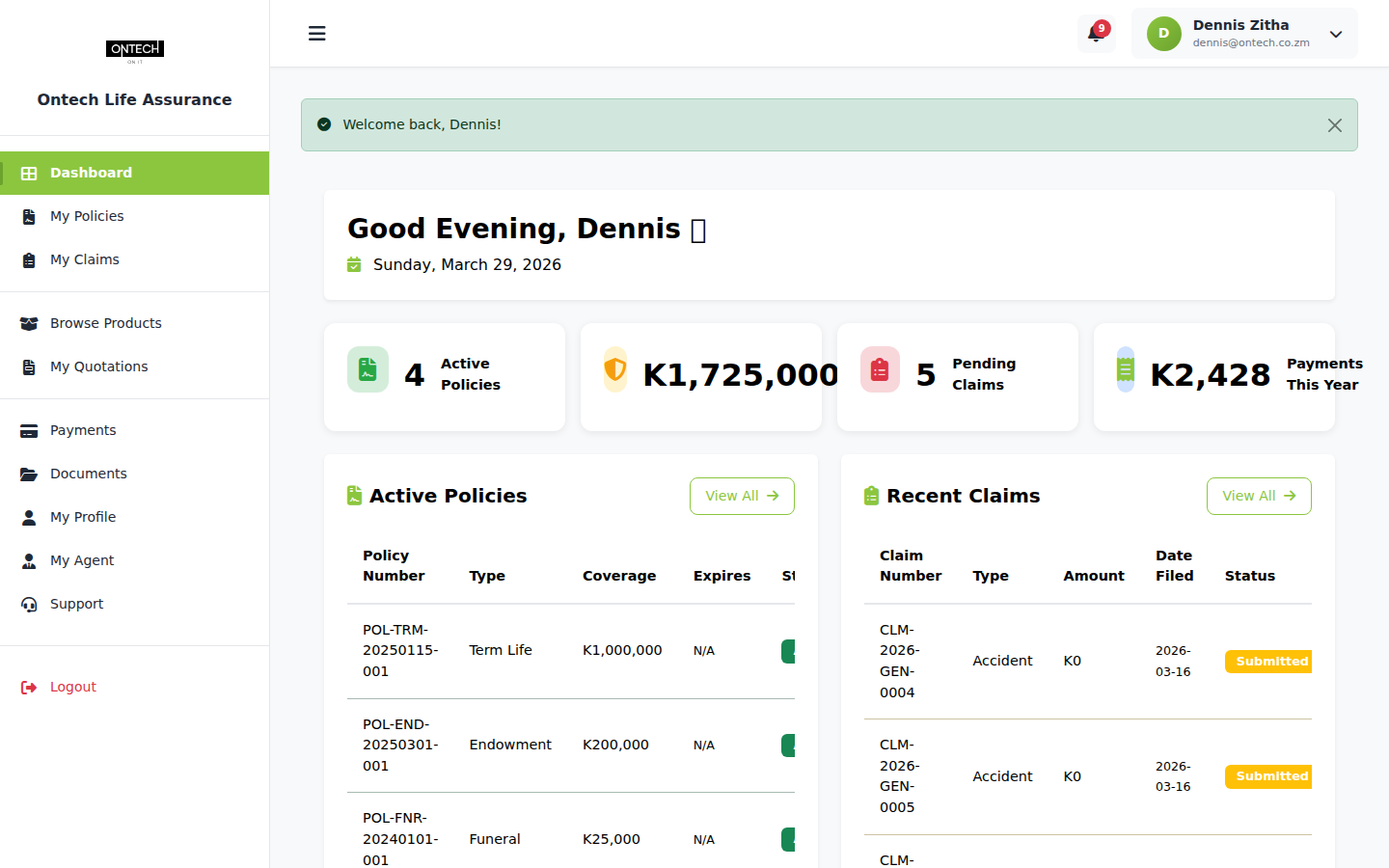 Portal Dashboard