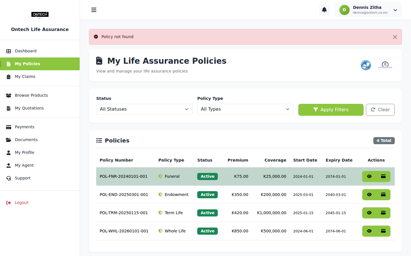 Policy Detail